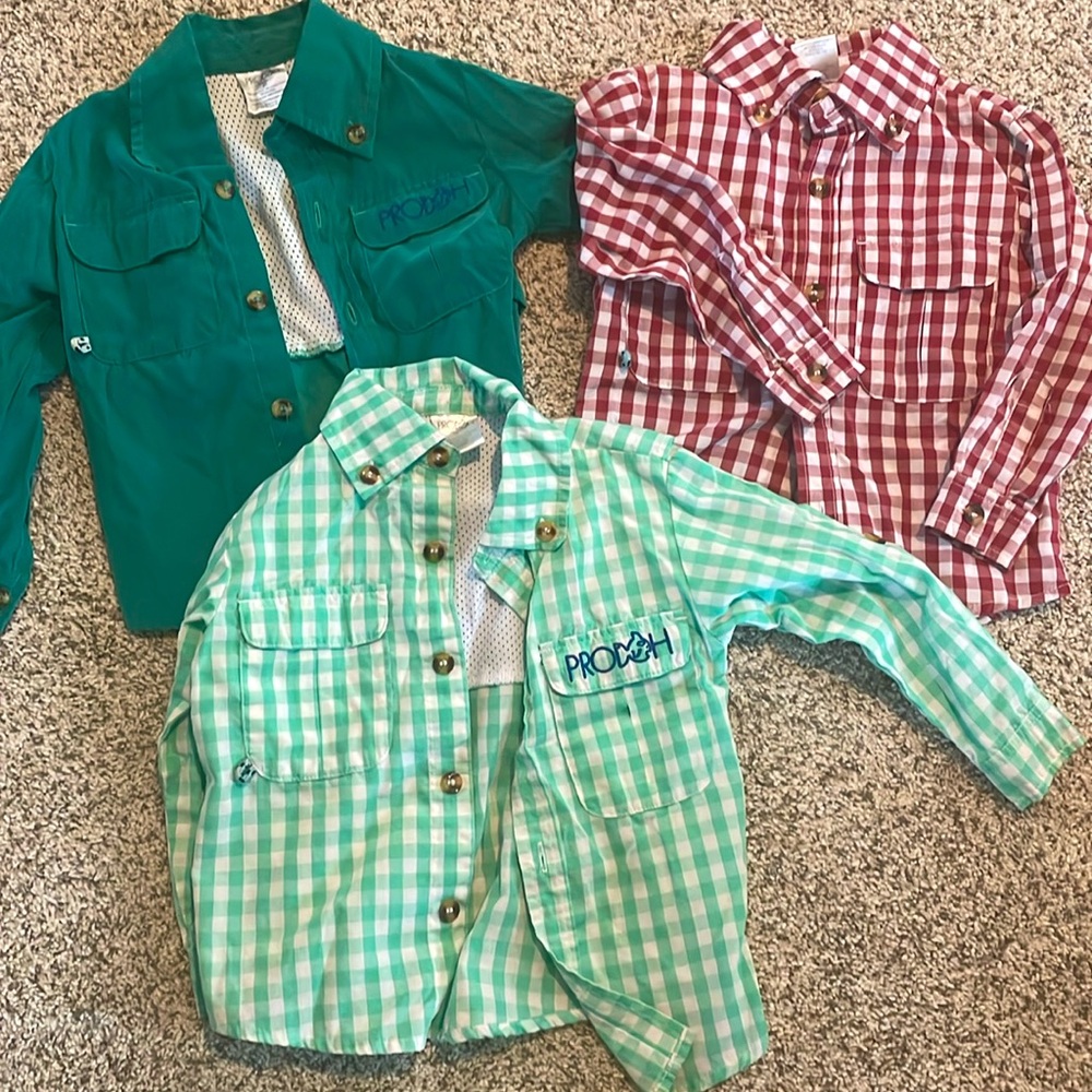 PRODOH Toddler Boys Fishing Shirts -3pk- Sz 2T- Like new!